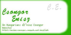 csongor enisz business card